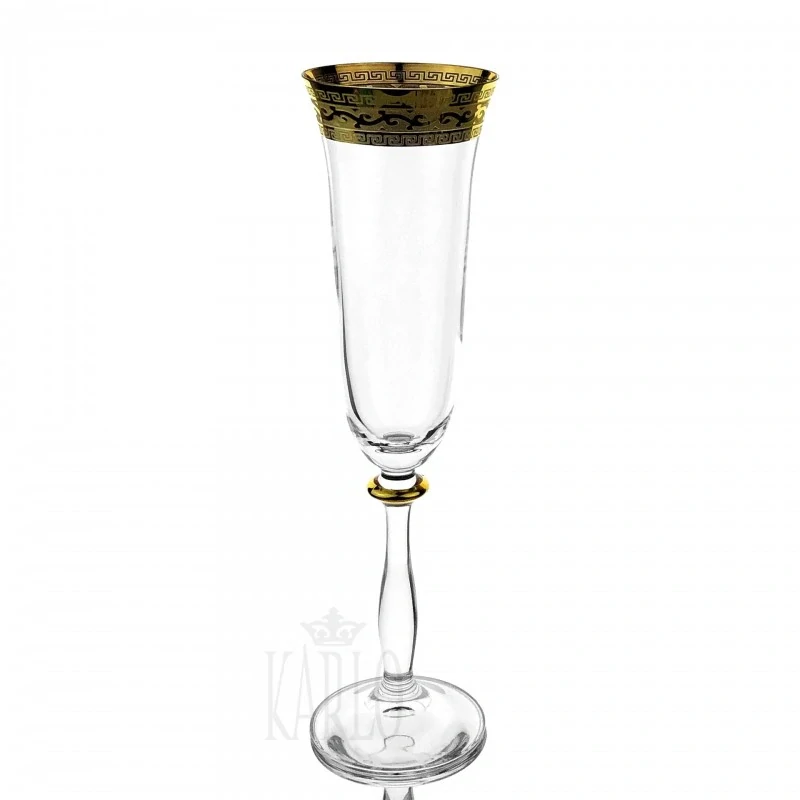 Pohár na sekt/šampanské 190 ml ANGELA ZLATO 6 kusov