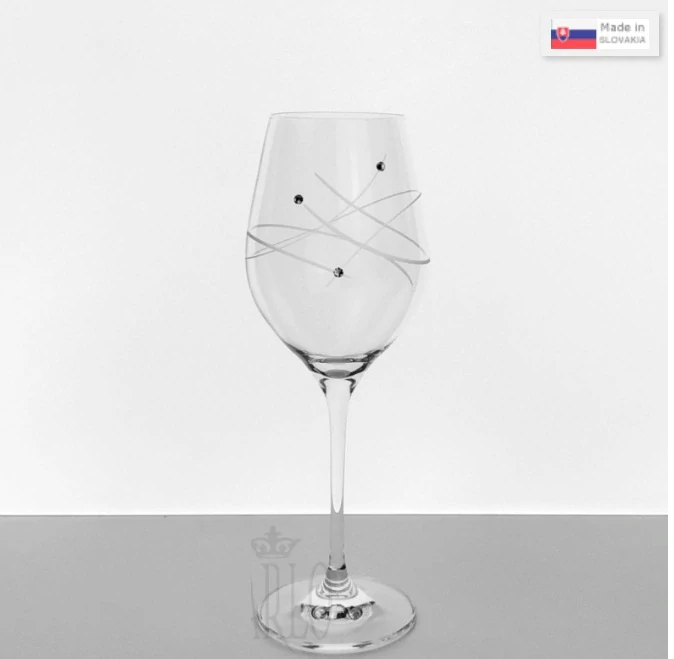 Pohár na víno 360 ml Swarovski® LINES 6 kusov