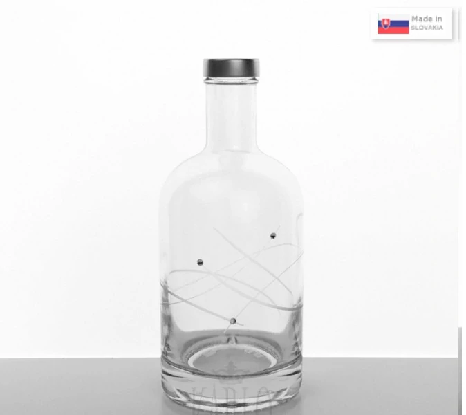 Fľaša na whisky/alkohol 700 ml Swarovski® LINES