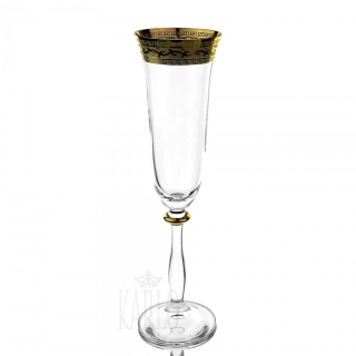 Pohár na sekt/šampanské 190 ml ANGELA ZLATO 6 kusov
