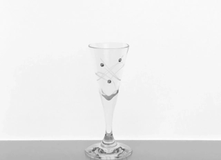 Pohár na alkohol/likér 30 ml (na stopke) Swarovski® LINES 6 kusov