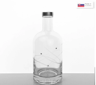 Fľaša na whisky/alkohol 700 ml Swarovski® LINES