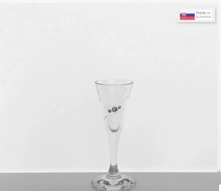 Pohár na alkohol/likér 30 ml (na stopke) Swarovski® SPIRAL 6 kusov