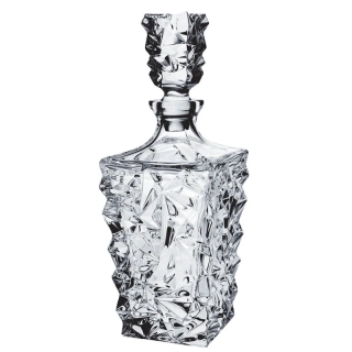 Krištáľová fľaša na whisky/alkohol 900 ml GLACIER